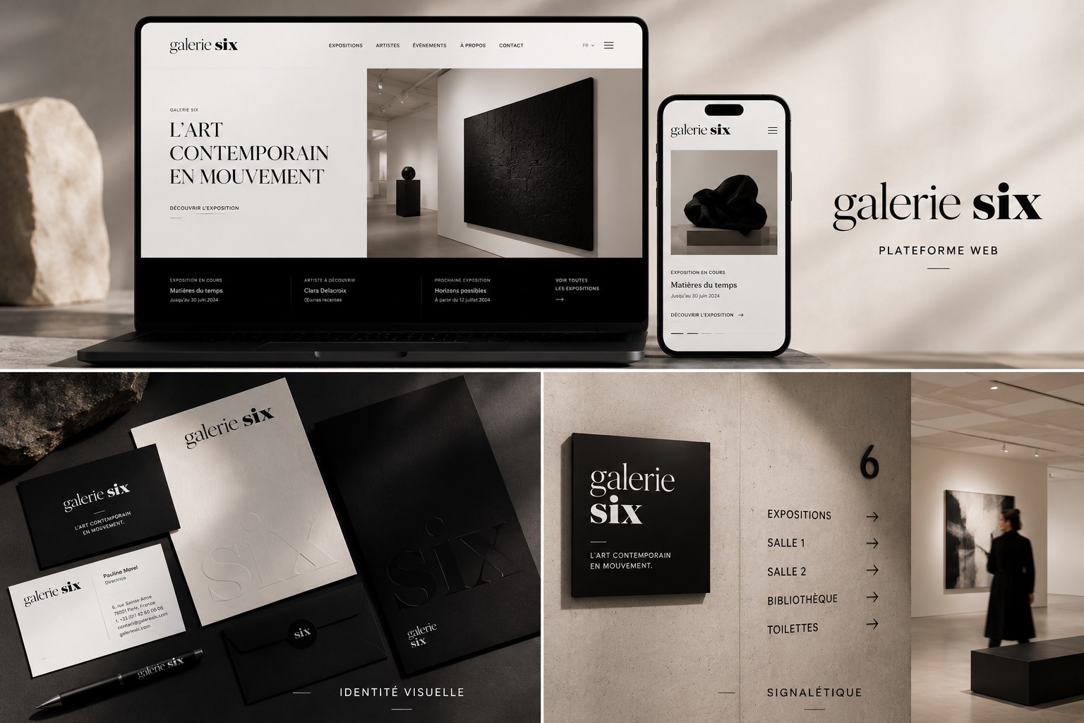 Visuel Galerie Six — plateforme web