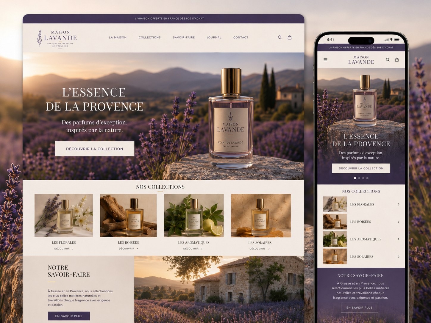 Visuel Maison Lavande — site premium