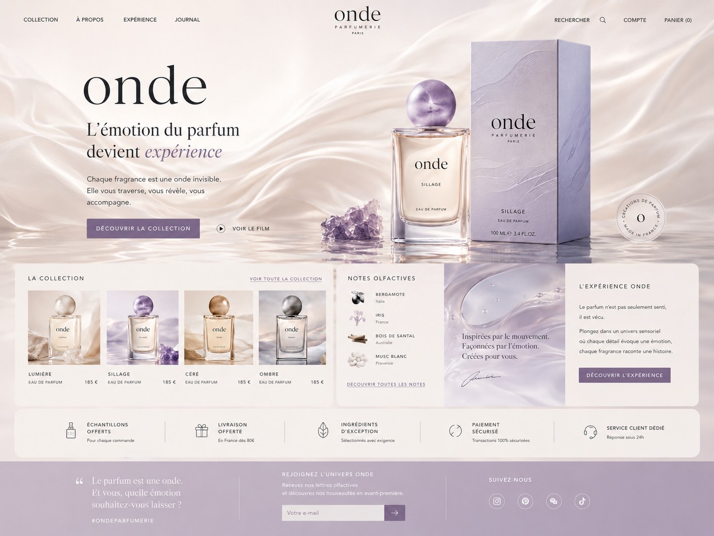 Visuel Parfumerie Onde — e-commerce